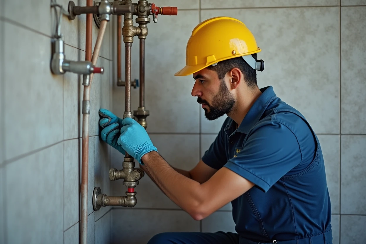 Inspección de tubería en edificio